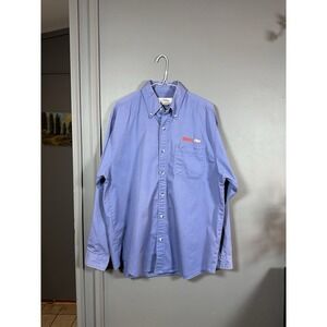 Bobcat plus Workwear Mens M Blue Button Up Shirt Mechanic 770 Utility Gorpcore